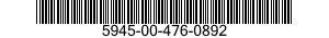 5945-00-476-0892 RELAY,ELECTROMAGNETIC 5945004760892 004760892