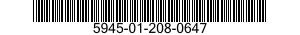 5945-01-208-0647 RELAY,ELECTROMAGNETIC 5945012080647 012080647