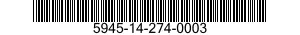 5945-14-274-0003 RELAY,THERMAL 5945142740003 142740003