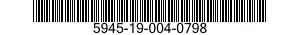 5945-19-004-0798 RELAY,HYBRID 5945190040798 190040798