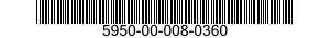 5950-00-008-0360 TRANSFORMER,POWER 5950000080360 000080360