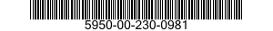 5950-00-230-0981 TRANSFORMER,RADIO FREQUENCY 5950002300981 002300981