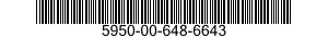 5950-00-648-6643 TRANSFORMER,RADIO FREQUENCY 5950006486643 006486643
