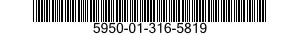 5950-01-316-5819 TRANSFORMER,POWER 5950013165819 013165819