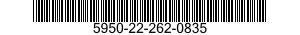 5950-22-262-0835  5950222620835 222620835