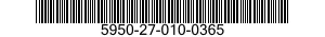 5950-27-010-0365 COIL,RADIO FREQUENCY 5950270100365 270100365