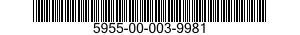 5955-00-003-9981 CRYSTAL UNIT,QUARTZ 5955000039981 000039981