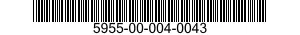 5955-00-004-0043 CRYSTAL UNIT,QUARTZ 5955000040043 000040043