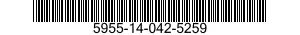 5955-14-042-5259 CRYSTAL UNIT,QUARTZ 5955140425259 140425259