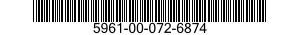 5961-00-072-6874 SEMICONDUCTOR DEVICE,DIODE 5961000726874 000726874