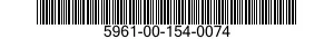5961-00-154-0074 SEMICONDUCTOR DEVICE,DIODE 5961001540074 001540074