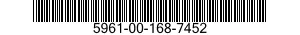 5961-00-168-7452 SEMICONDUCTOR DEVICE,DIODE 5961001687452 001687452