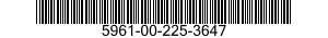 5961-00-225-3647 SEMICONDUCTOR DEVICE,DIODE 5961002253647 002253647