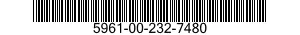 5961-00-232-7480 SEMICONDUCTOR DEVICE,DIODE 5961002327480 002327480