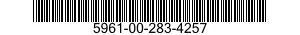 5961-00-283-4257 RECTIFIER,SEMICONDUCTOR DEVICE,UNITIZED 5961002834257 002834257