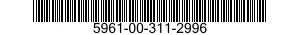 5961-00-311-2996 SEMICONDUCTOR DEVIC 5961003112996 003112996