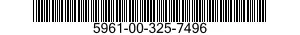 5961-00-325-7496 SEMICONDUCTOR DEVICE,DIODE 5961003257496 003257496