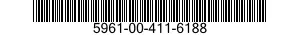 5961-00-411-6188 SEMICONDUCTOR DEVICE ASSEMBLY 5961004116188 004116188