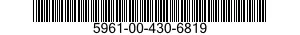 5961-00-430-6819 SEMICONDUCTOR DEVICE,DIODE 5961004306819 004306819