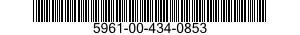 5961-00-434-0853 SEMICONDUCTOR DEVICE,DIODE 5961004340853 004340853