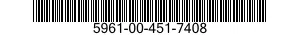 5961-00-451-7408 SEMICONDUCTOR DEVICE,DIODE 5961004517408 004517408