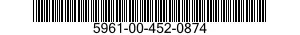 5961-00-452-0874 TRANSISTOR 5961004520874 004520874