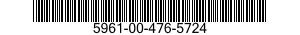 5961-00-476-5724 SEMICONDUCTOR DEVICE,DIODE 5961004765724 004765724