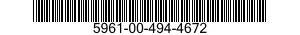 5961-00-494-4672 SEMICONDUCTOR DEVICE 5961004944672 004944672