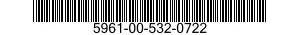 5961-00-532-0722 TRANSISTOR 5961005320722 005320722