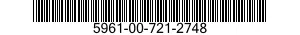 5961-00-721-2748 SEMICONDUCTOR DEVICE,DIODE 5961007212748 007212748