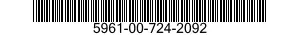5961-00-724-2092 SEMICONDUCTOR DEVICE,DIODE 5961007242092 007242092