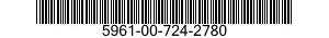 5961-00-724-2780 TRANSISTOR 5961007242780 007242780