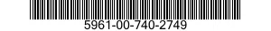5961-00-740-2749 SEMICONDUCTOR DEVICE,DIODE 5961007402749 007402749