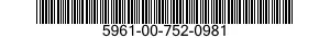 5961-00-752-0981 TRANSISTOR 5961007520981 007520981