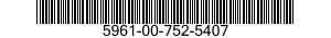 5961-00-752-5407 TRANSISTOR 5961007525407 007525407