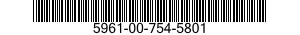 5961-00-754-5801 SEMICONDUCTOR DEVICE,DIODE 5961007545801 007545801