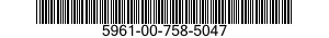 5961-00-758-5047 RETAINER,SEMICONDUCTOR DEVICE 5961007585047 007585047