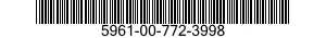 5961-00-772-3998 TRANSISTOR 5961007723998 007723998