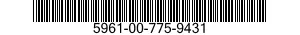 5961-00-775-9431 SEMICONDUCTOR DEVICE,DIODE 5961007759431 007759431