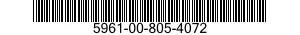 5961-00-805-4072 SEMICONDUCTOR DEVICE,DIODE 5961008054072 008054072