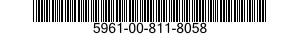 5961-00-811-8058 SEMICONDUCTOR DEVICE,DIODE 5961008118058 008118058