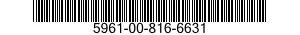 5961-00-816-6631 SEMICONDUCTOR DEVICE,DIODE 5961008166631 008166631