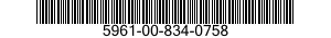 5961-00-834-0758 RECTIFIER,SEMICONDUCTOR DEVICE 5961008340758 008340758