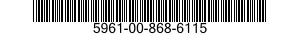 5961-00-868-6115 SEMICONDUCTOR DEVICE,DIODE 5961008686115 008686115