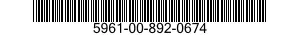 5961-00-892-0674 SEMICONDUCTOR DEVICE,DIODE 5961008920674 008920674