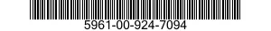 5961-00-924-7094 SEMICONDUCTOR DEVICE,DIODE 5961009247094 009247094