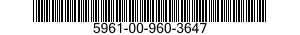 5961-00-960-3647 SEMICONDUCTOR DEVICE,DIODE 5961009603647 009603647