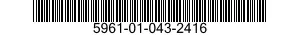 5961-01-043-2416 TRANSISTOR 5961010432416 010432416