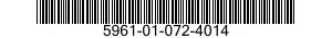 5961-01-072-4014 TRANSISTOR 5961010724014 010724014