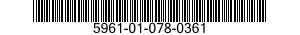 5961-01-078-0361 SEMICONDUCTOR DEVICE,DIODE 5961010780361 010780361